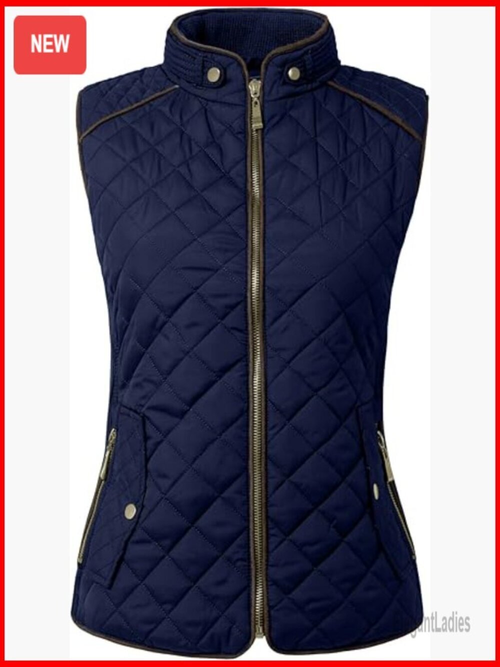 Lightweight Quilted Zip Vest Gilet Sleeveless Jacket Women's Outerwear